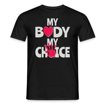 Mon corps Ma décision - T-shirt homme - noir - Devant - AI Model Male 178 light (178cm)