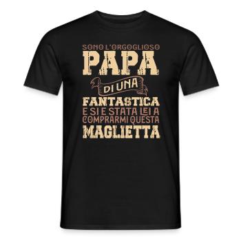 Papa di una figlia fantastica Family - Men's T-Shirt - black - Front - AI Model Male 178 light (178cm)