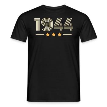 Legendary Since 1944 Birthday Gift 1944 - Men's T-Shirt - black - Front - AI Model Male 178 light (178cm)