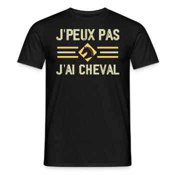 Ich kann nicht, ich habe ein Pferd - Männer T-Shirt - Schwarz - Vorne - AI Model Male 178 light (178cm)