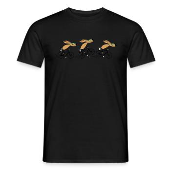 Vélo lapin drôle - T-shirt homme - noir - Devant - AI Model Male 178 light (178cm)