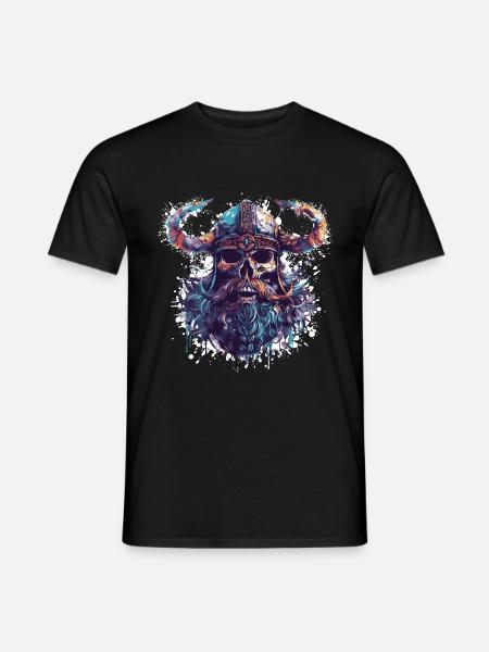 Viking Skull - Men's T-Shirt - black