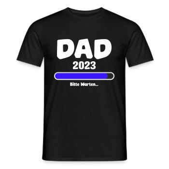 Dad 2023 Du wirst Papa 2023 Dad Shirt Papa2023 - Männer T-Shirt - Schwarz - Vorne - AI Model Male 178 light (178cm)