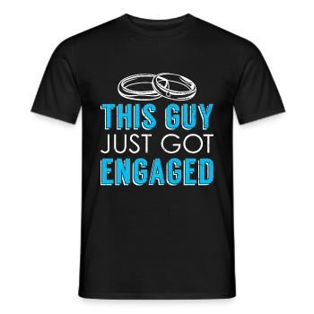 Ce gars vient de se fiancer Cadeau de fiançailles - T-shirt homme - noir - Devant - AI Model Male 178 light (178cm)