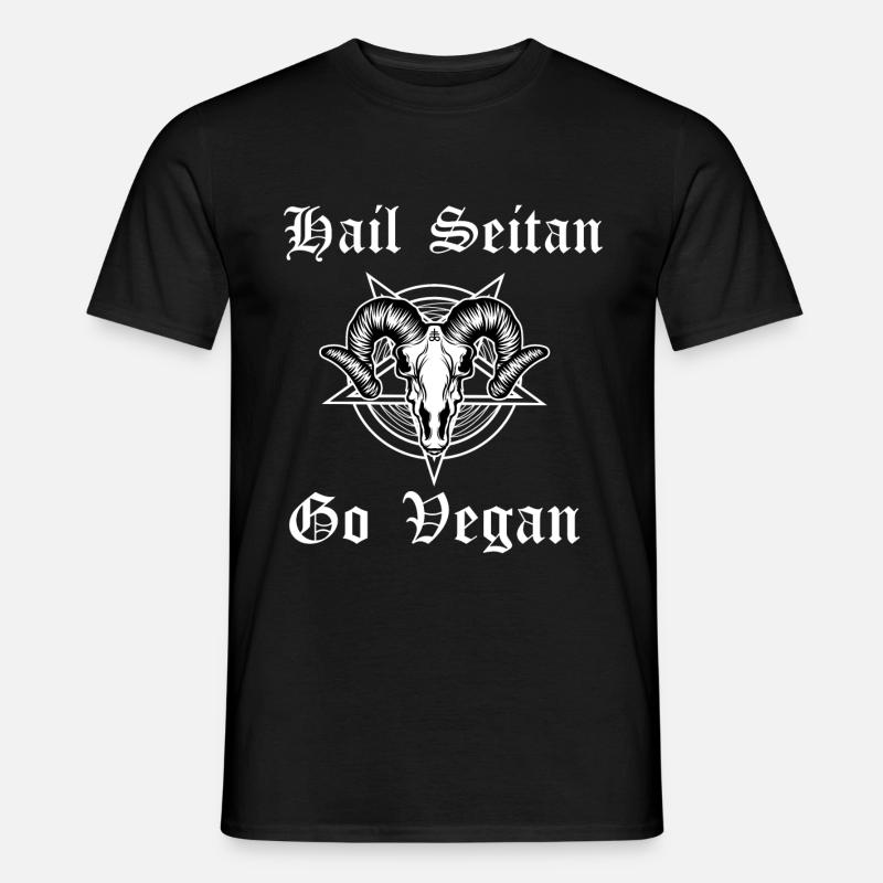 Hail seitan go vegan - Männer T-Shirt - Schwarz