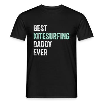 Best Kitesurfing Daddy Ever - Kitesurfer Daddy - Männer T-Shirt - Schwarz - Vorne - AI Model Male 178 light (178cm)