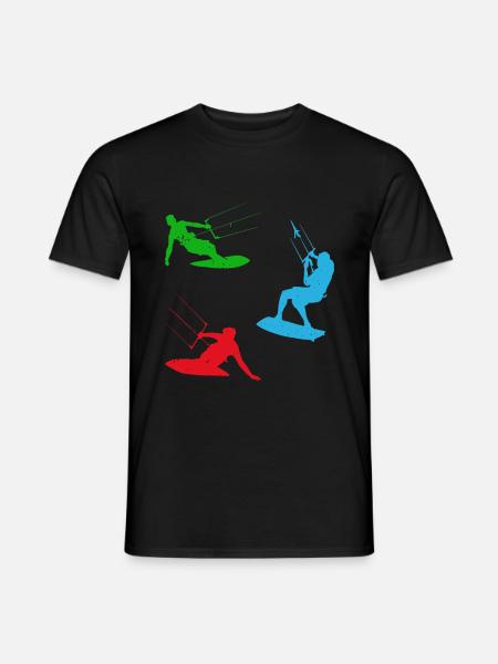 Watersports Kiteboarding Kitesurfer Kitesurfing - Männer T-Shirt - Schwarz