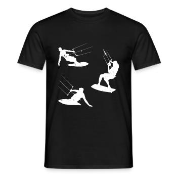 Kitesurfing Watersports Kiteboarding Kitesurfer - Männer T-Shirt - Schwarz - Vorne - AI Model Male 178 light (178cm)
