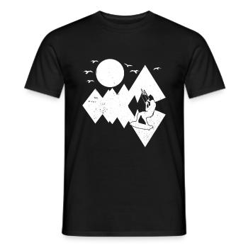 Kitesurfing Watersports Kiteboarding Kitesurfer - Männer T-Shirt - Schwarz - Vorne - AI Model Male 178 light (178cm)