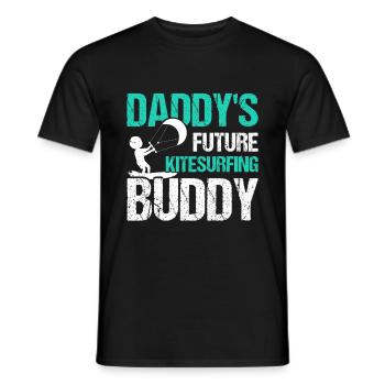 Kitesurfer Baby - Daddy's Future Kitesurfing Buddy - Men's T-Shirt - black - Front - AI Model Male 178 light (178cm)