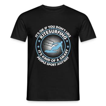 Kiteboarding - Ce n’est pas grave si vous n’aimez pas - T-shirt homme - noir - Devant - AI Model Male 178 light (178cm)