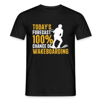 Prévisions du jour 100 % de chance de Wakeboard Lover - T-shirt homme - noir - Devant - AI Model Male 178 light (178cm)