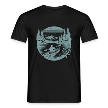 Watersports Kayaking Kayaker Kayaking Lover - Männer T-Shirt - Schwarz - Vorne - AI Model Male 178 light (178cm)