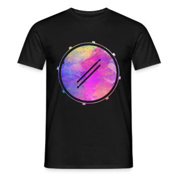 Drummer Drum Rockband Musician Drummer - Men's T-Shirt - black - Front - AI Model Male 178 light (178cm)