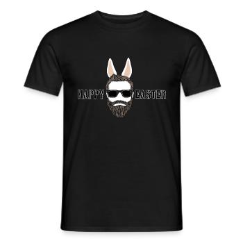 Happy Easter - Frohe Ostern - Bartträger - Männer T-Shirt - Schwarz - Vorne - AI Model Male 178 light (178cm)