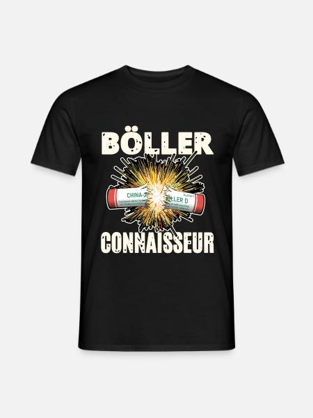 Böller Connaisseur - Männer T-Shirt - Schwarz