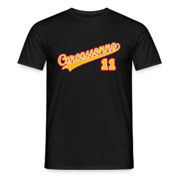 Languedoc Roussillon Carcassonne 11 II - T-shirt homme - noir - Devant - AI Model Male 178 light (178cm)