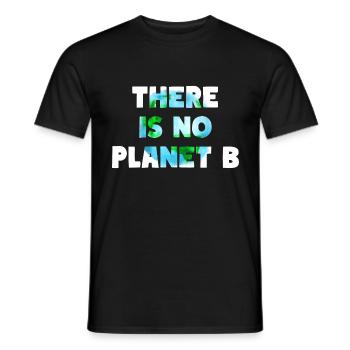 Planet B Erde Natur Klimaschutz Umwelt Motto - Männer T-Shirt - Schwarz - Vorne - AI Model Male 178 light (178cm)