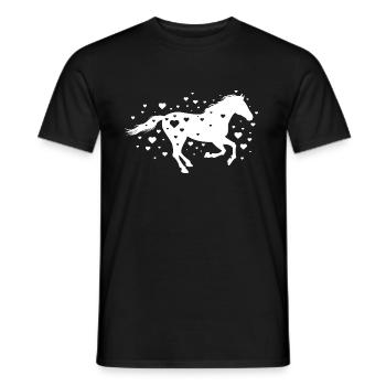 Cheval Coeurs Cavaliers Amateurs de chevaux - T-shirt homme - noir - Devant - AI Model Male 178 light (178cm)