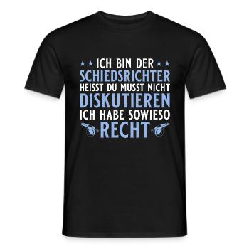 Schiedsrichter Ich habe sowieso recht Schiri - Männer T-Shirt - Schwarz - Vorne - AI Model Male 178 light (178cm)