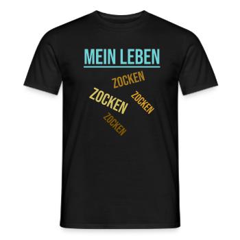 GAMING - Männer T-Shirt - Schwarz - Vorne - AI Model Male 178 light (178cm)