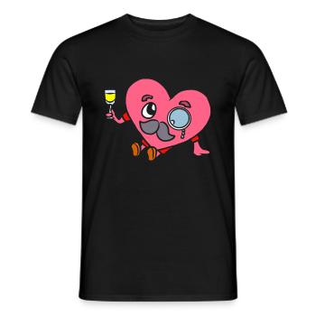 Herzblatt Herzchen Chérie chérie chérie Herz Lieb - T-shirt homme - noir - Devant - AI Model Male 178 light (178cm)
