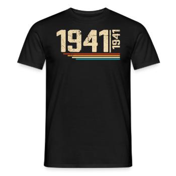 Millésime Anniversaire 1941 Fête Anniversaire 1941 - T-shirt homme - noir - Devant - AI Model Male 178 light (178cm)