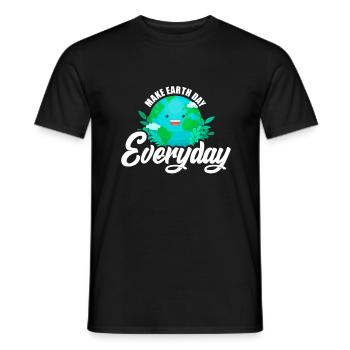 Earth Day / Earth Day the gift of the future - Men's T-Shirt - black - Front - AI Model Male 178 light (178cm)