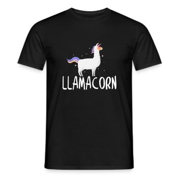 Llamacorn Drama Lama expensive trends say gift - Men's T-Shirt - black - Front - AI Model Male 178 light (178cm)