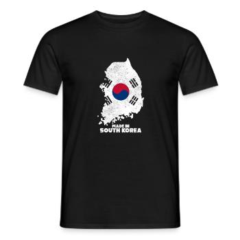Corée du Sud Pays Asie - T-shirt homme - noir - Devant - AI Model Male 178 light (178cm)