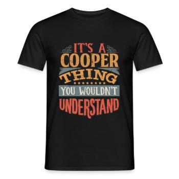 C’est une chose Cooper que vous ne comprendriez pas - - T-shirt homme - noir - Devant - AI Model Male 178 light (178cm)