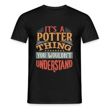 Es ist eine Potter-Sache, die Sie nicht verstehen würden - - Männer T-Shirt - Schwarz - Vorne - AI Model Male 178 light (178cm)