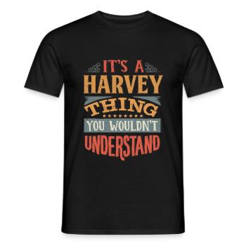 Es ist eine Harvey-Sache, die Sie nicht verstehen würden - - Männer T-Shirt - Schwarz - Vorne - AI Model Male 178 light (178cm)