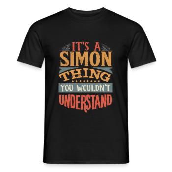 Es ist eine Simon-Sache, die du nicht verstehen würdest - Simon - Männer T-Shirt - Schwarz - Vorne - AI Model Male 178 light (178cm)