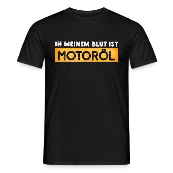 In meinem Blut Motoröl lustige Auto Mechaniker KFZ - Männer T-Shirt - Schwarz - Vorne - AI Model Male 178 light (178cm)