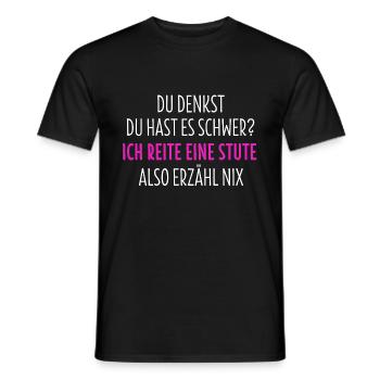 Horse sayings TShirt Horse Riding sayings Gift - Men's T-Shirt - black - Front - AI Model Male 178 light (178cm)