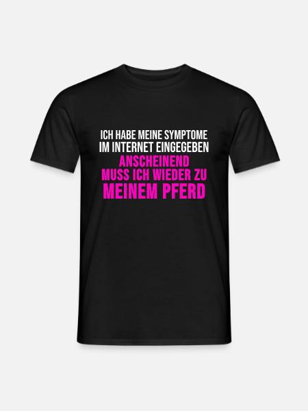 Pferdesprüche TShirt Pferd Reitersprüche Geschenk - Männer T-Shirt - Schwarz