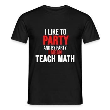 Maths T-shirt maths professeur de maths cadeau - T-shirt homme - noir - Devant - AI Model Male 178 light (178cm)