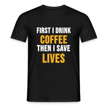 Doctor shirt doctors doctor student emergency doctor gift - Men's T-Shirt - black - Front - AI Model Male 178 light (178cm)