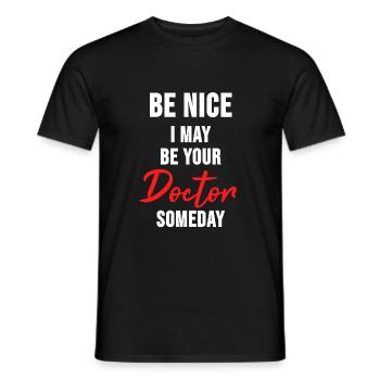 Doctor shirt doctors doctor student emergency doctor gift - Men's T-Shirt - black - Front - AI Model Male 178 light (178cm)