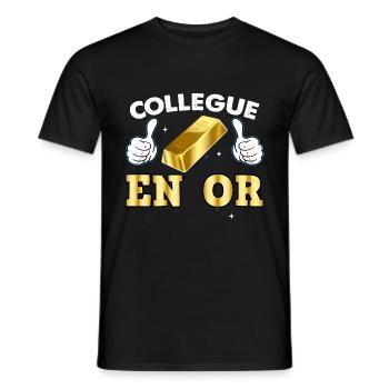 Pour mon collègue de valeur Citation drôle fête - T-shirt homme - noir - Devant - AI Model Male 178 light (178cm)