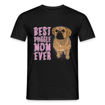 Best Puggle Mom Dogs Mother's Day Gift Puggle - Men's T-Shirt - black - Front - AI Model Male 178 light (178cm)