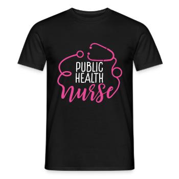 Épidémiologie d'appréciation des infirmières en santé publique - T-shirt homme - noir - Devant - AI Model Male 178 light (178cm)