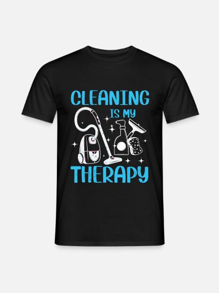 Haushalt Hausfrauen Putzen Putzfrau Geschenk - Männer T-Shirt - Schwarz
