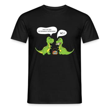 Did you eat the Easter ? Dinosaur - Men's T-Shirt - black - Front - AI Model Male 178 light (178cm)