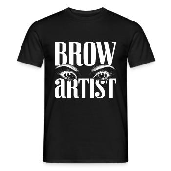 Sourcils Esthéticienne Cadeau Sourcils Artiste - T-shirt homme - noir - Devant - AI Model Male 178 light (178cm)