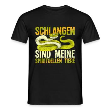 Schlangen sind meine spirituellen Tiere Schlange - Männer T-Shirt - Schwarz - Vorne - AI Model Male 178 light (178cm)