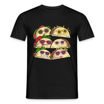 Coole Sonnenbrille Fiesta Geschenk Lustiges Taco - Männer T-Shirt - Schwarz - Vorne - AI Model Male 178 light (178cm)