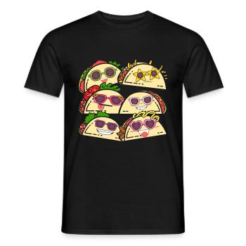 Fast Food Sonnenbrille Geschenk Lustiges Taco - Männer T-Shirt - Schwarz - Vorne - AI Model Male 178 light (178cm)
