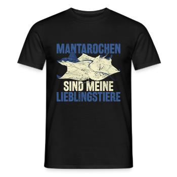 Mantarochen sind meine Lieblingstiere Mantarochen - Männer T-Shirt - Schwarz - Vorne - AI Model Male 178 light (178cm)